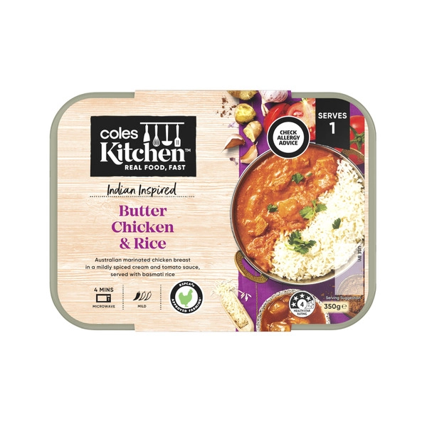 Coles Kitchen Butter Chicken & Rice 350g