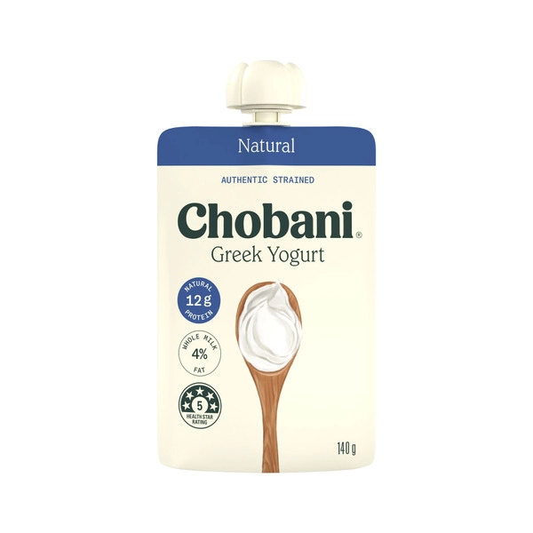 Chobani Greek Yogurt Pouch Natural 140g