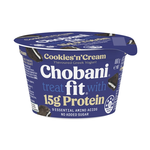 Chobani Fit High Protein Greek Yogurt Cookies & Cream 160g