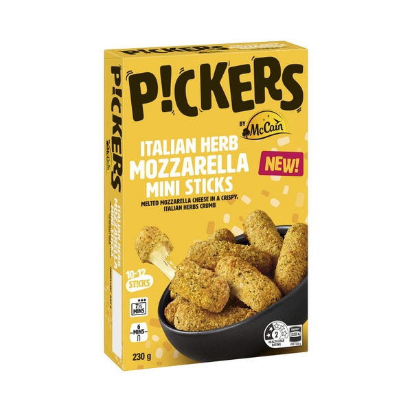 Pickers Mini Intalian Herb Mozzarella Sticks 230g