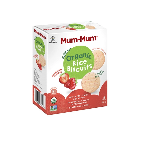 Mum-mum Strawberry Rice Biscuits 40g