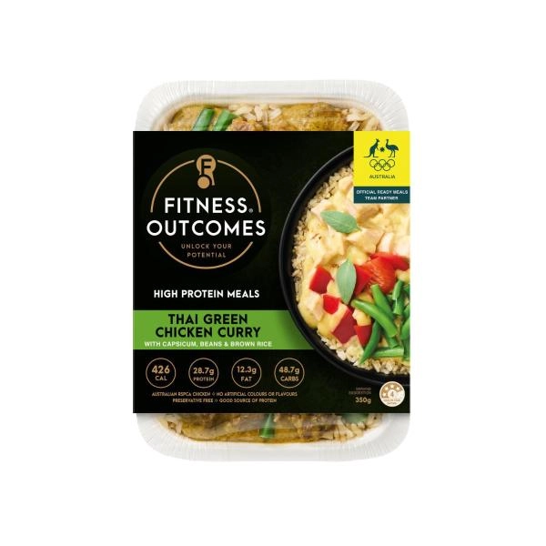 Fitness Outcomes Thai Green Curry Beans & Rice 350g