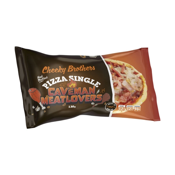 Cheeky Brothers Caveman Meat Lovers Single Pizza 130g