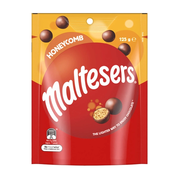 Mars Maltesers MALTESERS HONEYCOMB MILK CHOCOLATE SNACK & SHARE BAG 125G 