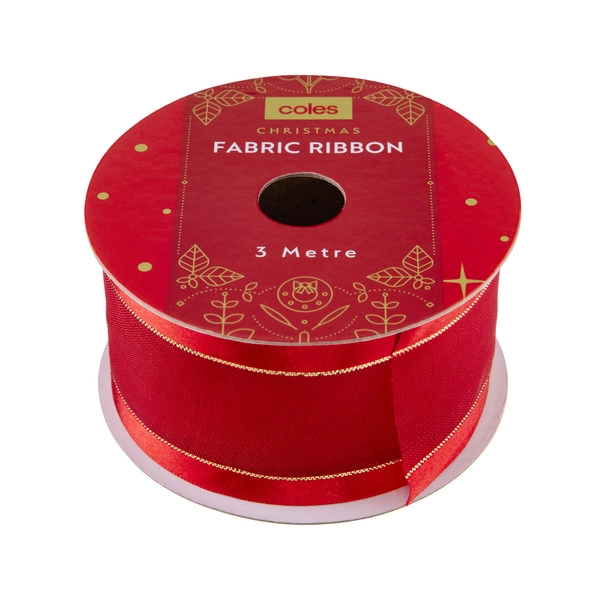 Christmas Fabric Ribbon 3M 1 Each