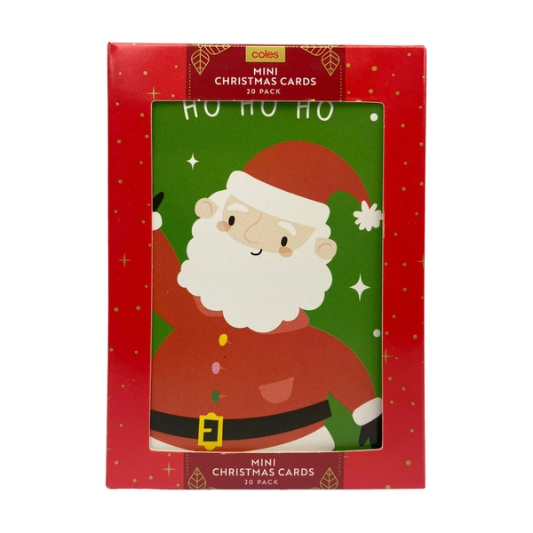 Coles Mini Christmas Cards Assorted 20 Pack