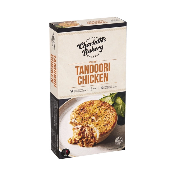 Charlottes Bakery Tandoori Chicken Pies 2 Pack 400g