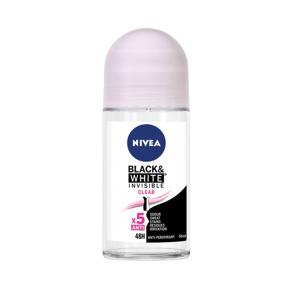 Nivea Deo Roll On Female Invisible Black And White Clear 50mL