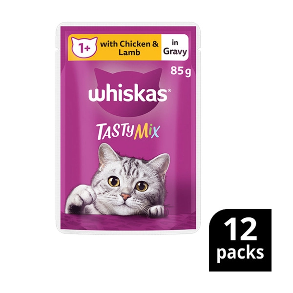 Whiskas Tasty Mix Scrumptious Menu In Gravy Cat Food 12x85g 12 pack