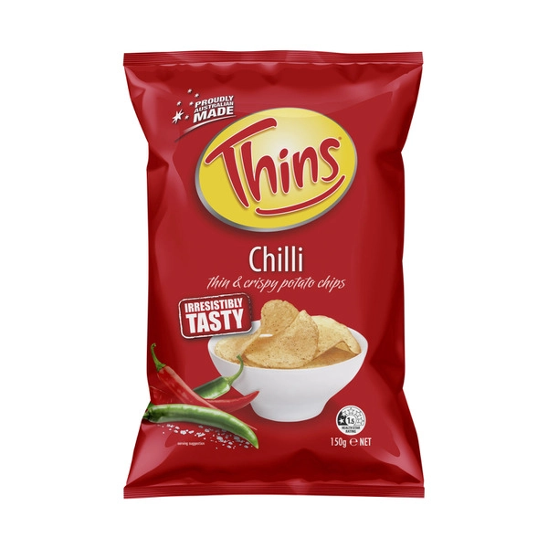 Thins Potato Chips Chilli 175g