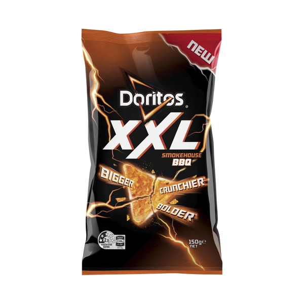 Doritos XXL Corn Chips Share Pack Smokehouse BBQ 150g