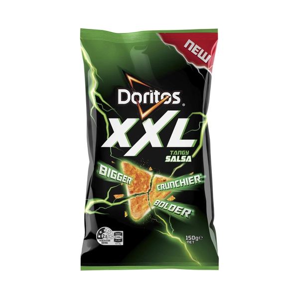 Doritos Xxl Corn Chips DORITOS XXL CORN CHIPS SHARE PACK TANGY SALSA 150G 