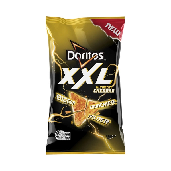 Doritos XXL Corn Chips Share Pack Ultimate Cheddar 150 GRAM