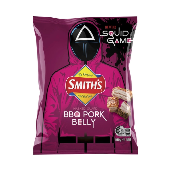 Smith's Crinkle Cut Potato Chips Share Pack BBQ Pork Belly  150g