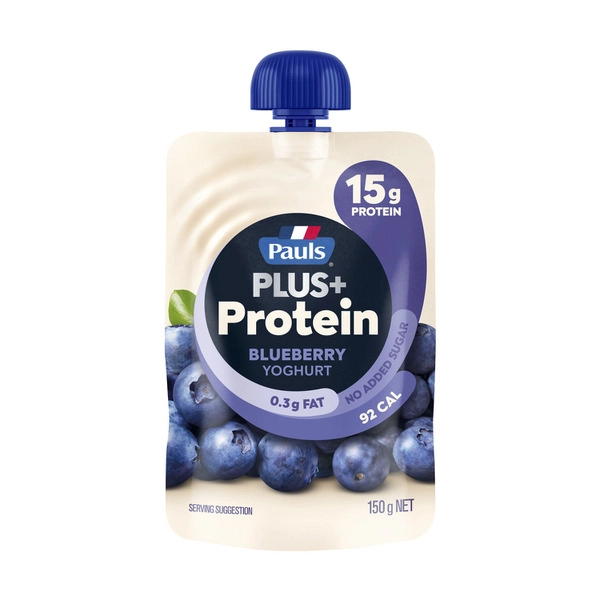 Pauls Plus Protein Yoghurt Pouch Blueberry 150g