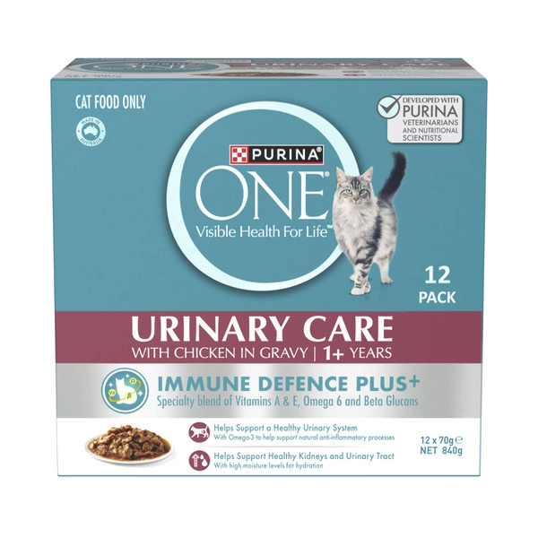 Purina One One Urinary Care With Chicken In Gravy Cat Food 12x70g 12 pack