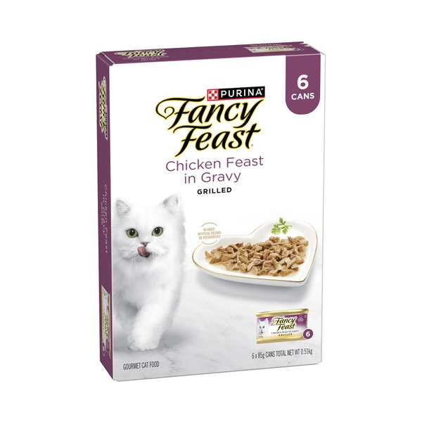 Fancy Feast Grilled Chicken Feast In Gravy Cat Food 6X85g 6 Pack