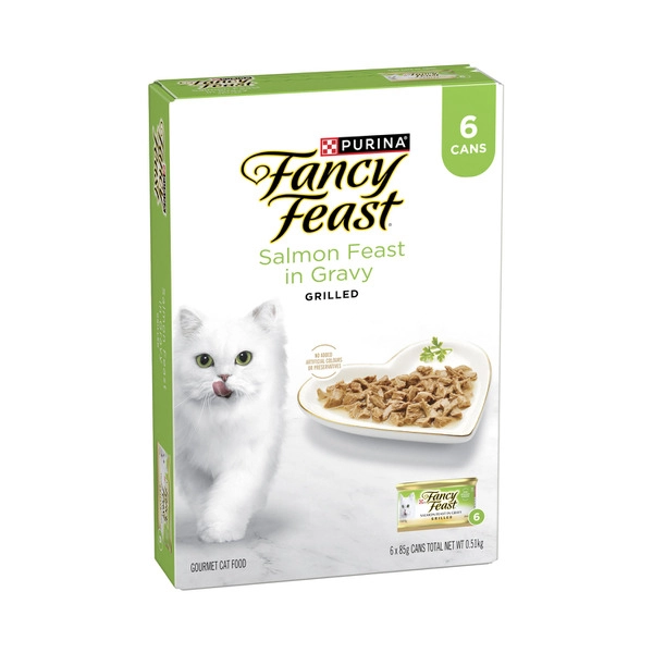 Fancy Feast Grilled Salmon Cat Food 6X85g 6 Pack