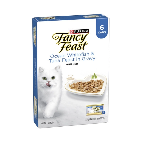 Fancy Feast Grilled Ocean Whitefish & Tuna Cat Food 6X85g 6 Pack