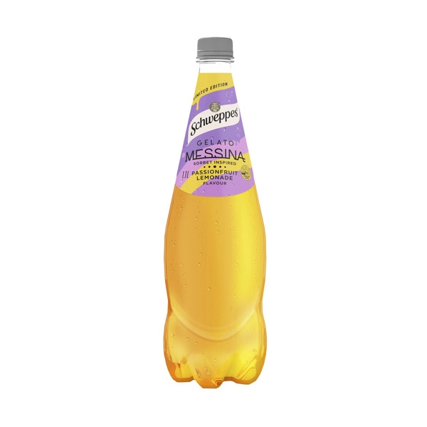 Schweppes Soft Drinks Messina Passionfruit Lemonade 1.1 LITRE