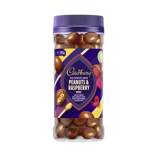 Cadbury Milk Chocolate Coated Peanuts & Raspberry 280g