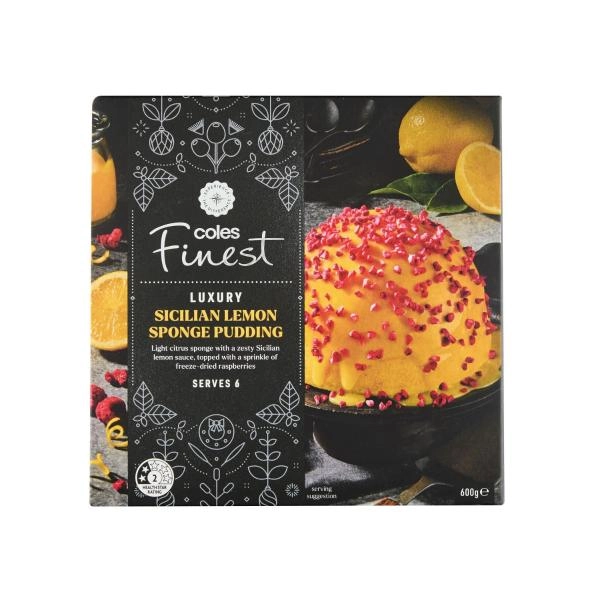 Coles Finest Luxury Sicilian Lemon Sponge Pudding 600g