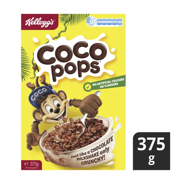 Kellogg's Coco Pops Chocolatey Breakfast Cereal 375g