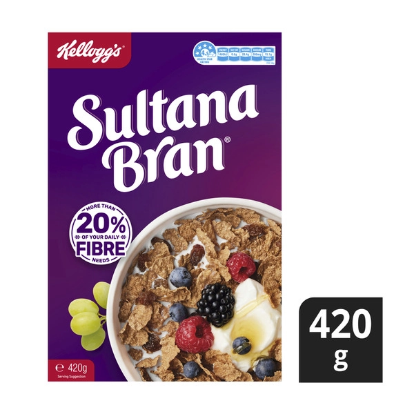 Kellogg's Sultana Bran High Fibre Breakfast Cereal 420g