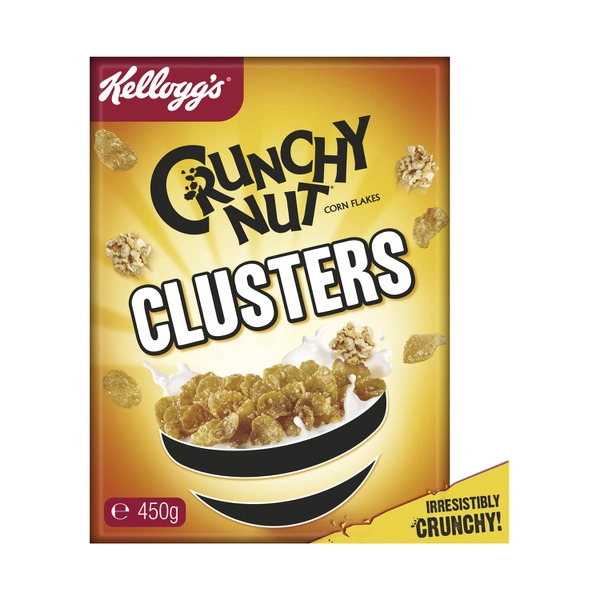 Kellogg's Crunchy Nut Clusters Breakfast Cereal 450g