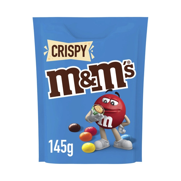 Mars M&m's M&M'S CRISPY MILK CHOCOLATE SNACK & SHARE BAG 145G 