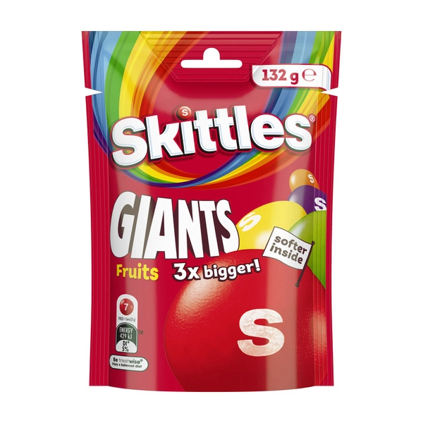 Skittles Giants Fruit Lollies Party Share Bag 132g