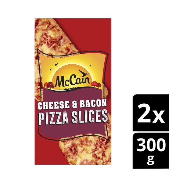 McCain Cheese & Bacon Pizza Slices 2 Pack 600g