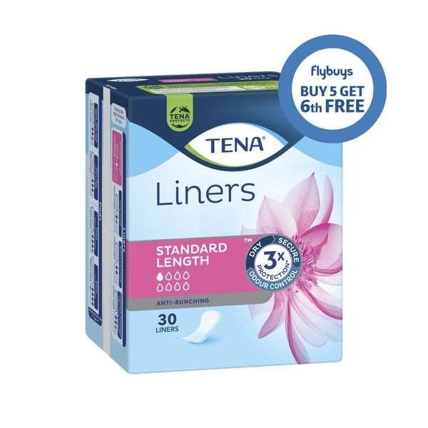 Tena Standard Length Liners Incontinence 30 pack