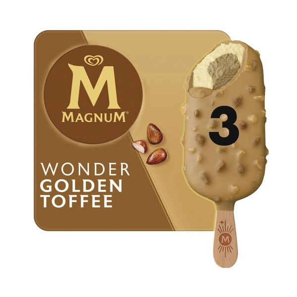 Magnum Frozen Dessert Wonder Golden Toffee 3 Pack 270mL