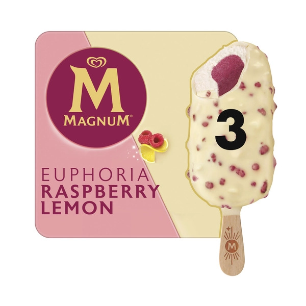 Magnum Frozen Dessert Euphoria Raspberry Lemon 3 Pack 270mL