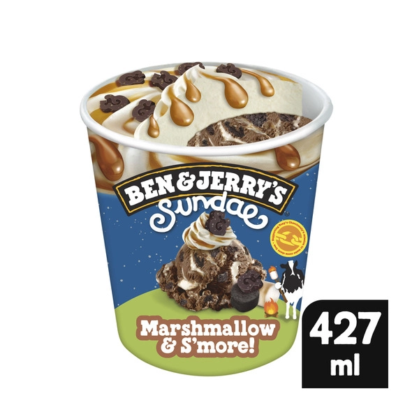 Ben & Jerrys Marshmallow Smores Sundae 427mL