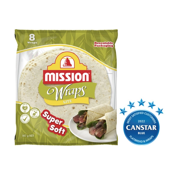 Mission Lite Wrap 8 pack 567g