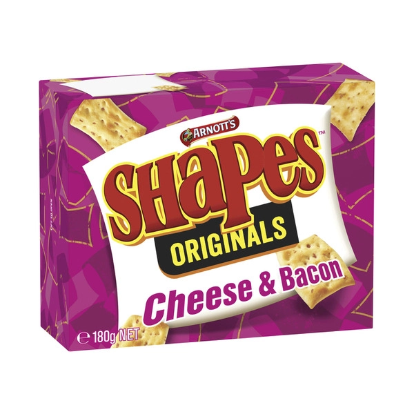 Arnotts Shapes ARNOTTS SHAPES:CHEESE BACON.:.:180 GRAM 