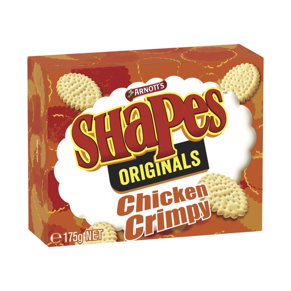 Arnott's Shapes Cracker Biscuits Original Chicken Crimpy 175g