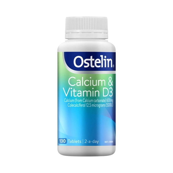 Ostelin Calcium & Vitamin D Tablets w. D3 For Bone Health 130 pack