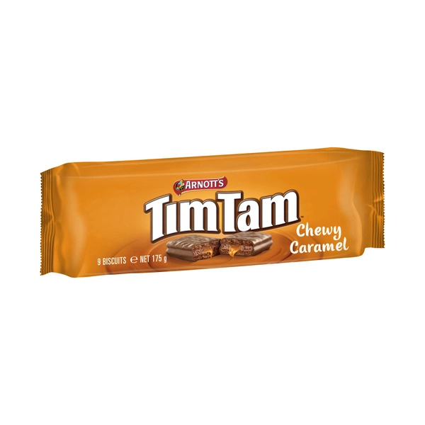 Arnott's Tim Tam Chewy Caramel Chocolate Biscuits 175g