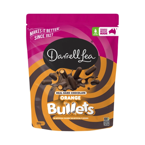 Darrell Lea Dark Orange Bullets 200 GRAM