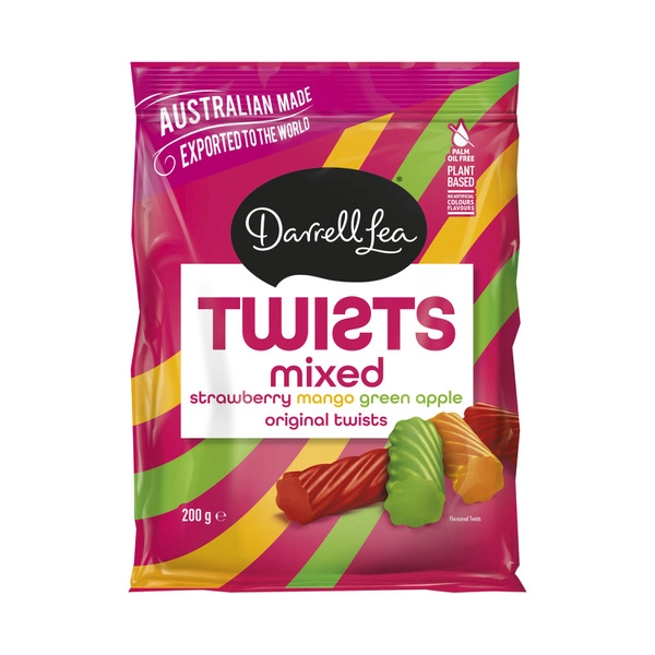 Darrell Lea Twists Mixed Fruit 200g