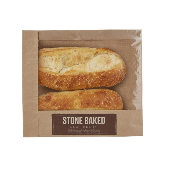 Coles Bakery Stone Baked Mini Sub Rolls 2 pack