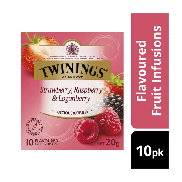 Twining's Strawberry Raspberry & Loganberry Infusions Tea Bags 10 Pack