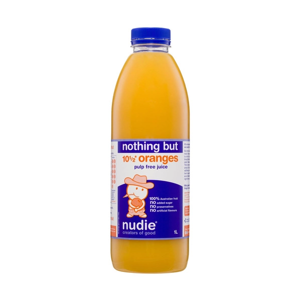 Nudie Nothing But 100% Fresh Orange Pulp Free Juice 1L