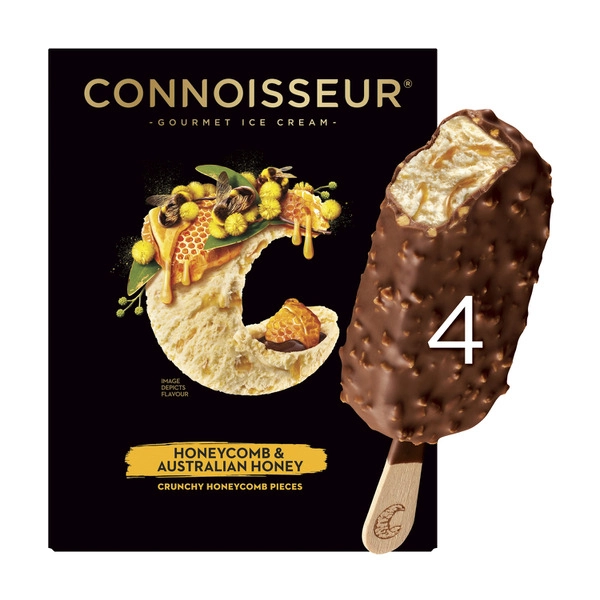 Connoisseur Honeycomb Ice Cream 4 Pack 360ML