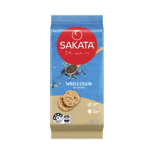 Sakata Vertic Wholegrain. SAKATA RICE CRACKERS:WHOLEGRAIN ORIGINAL:.:80 GRAM 