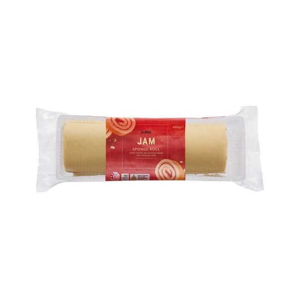 Coles Bakery Jam Sponge Roll 400g