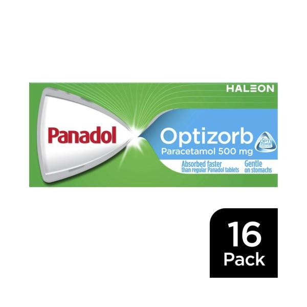 Panadol Paracetamol Optizorb Caplets 16 Pack